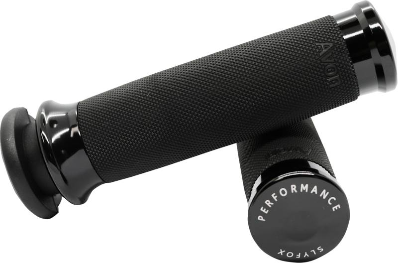 SLYFOX Grips - Cable - Black CC - '17-'22 SPORTSTER & SOFTAIL