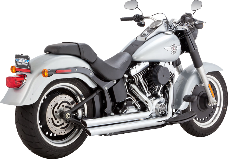 VANCE & HINES Big Shots Staggered Exhaust System - Chrome - 1986-2009 SOFTAIL MODELS