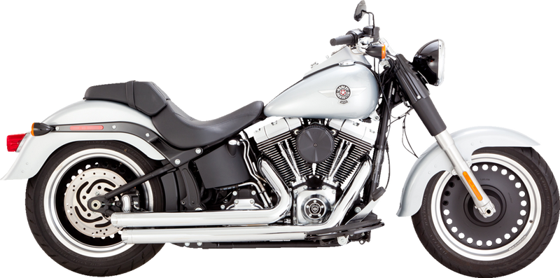 VANCE & HINES Big Shots Staggered Exhaust System - Chrome - 1986-2009 SOFTAIL MODELS