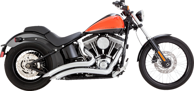 VANCE & HINES 2-into-2 Big Radius Exhaust System - Chrome - 1986-2009 Softail Models