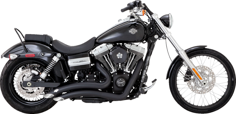 VANCE & HINES 2-into-2 Big Radius Exhaust System - Matte Black - 1986-2009 Softail Models