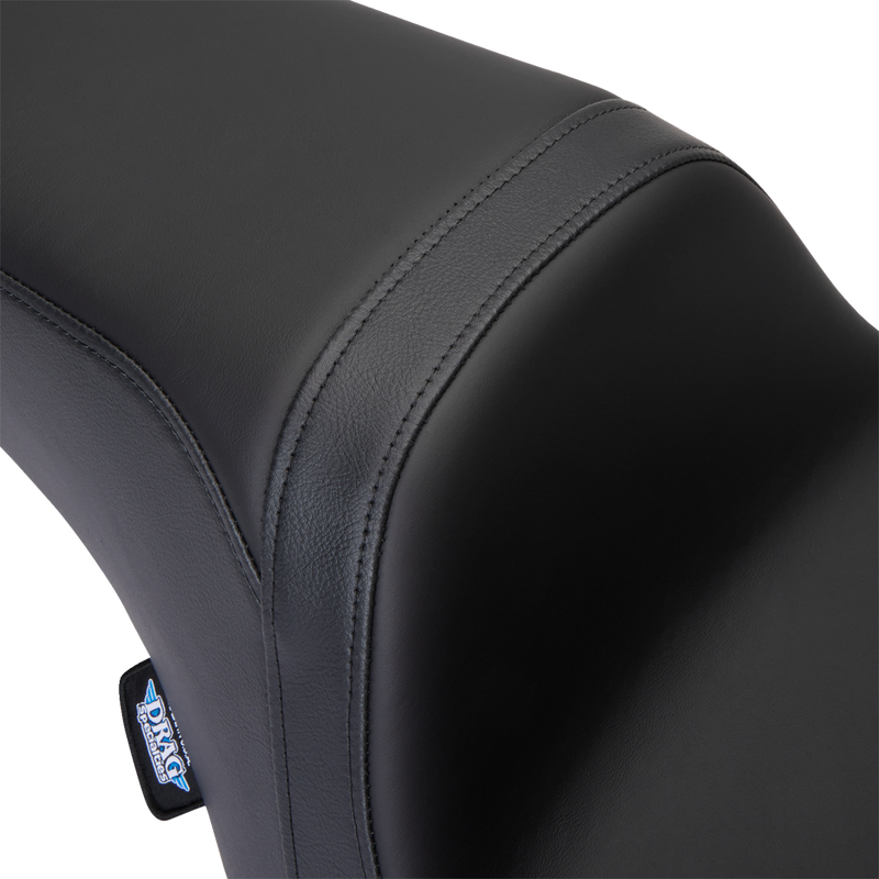 DRAG SPECIALTIES Predator 1-Up Seat - Solar Leather - Black - Smooth - Touring '08-'23