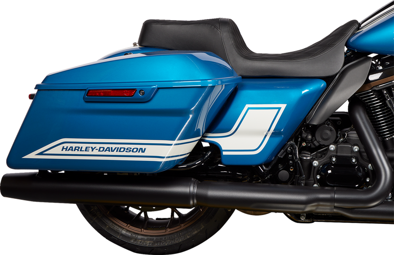 DRAG SPECIALTIES Predator 1-Up Seat - Vinyl - Double Diamond Black Stitch - Touring '08-'23