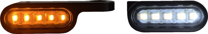 CUSTOM DYNAMICS Flush Mirror Mount Turn Signals - Satin Black - Amber / White