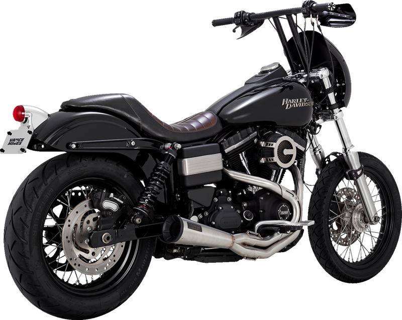 VANCE & HINES 2-into-1 Upsweep Exhaust System - Brushed - 2010-2017 DYNA MODELS