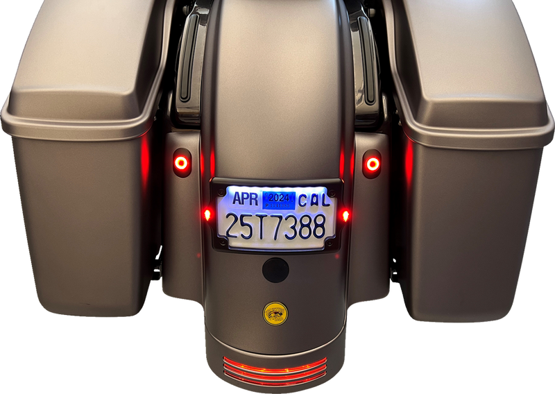 KODLIN USA LICENSE PLATE KIT - AMBER/RED/WHITE - BLACK