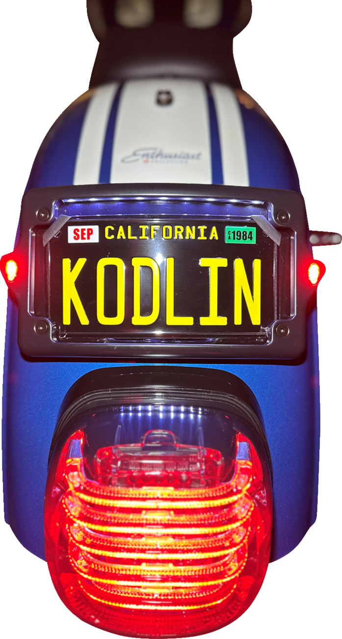 KODLIN USA LICENSE PLATE KIT - AMBER/RED/WHITE - BLACK