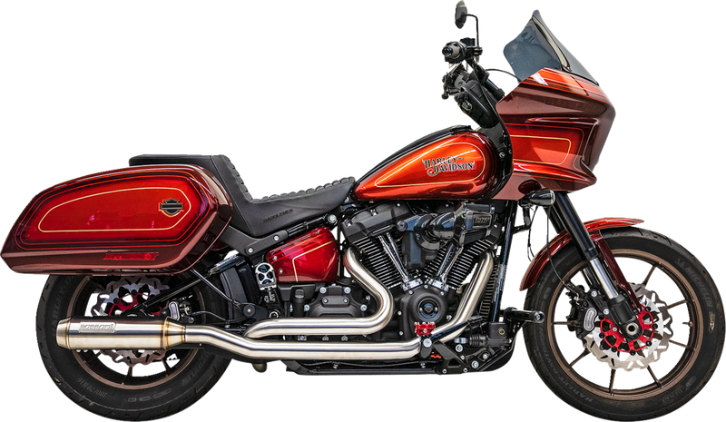 BASSANI XHAUST True Dual Performance Exhaust System with 4" Muffler - Stainless Steel - 2018-2023 SOFTAIL MODELS