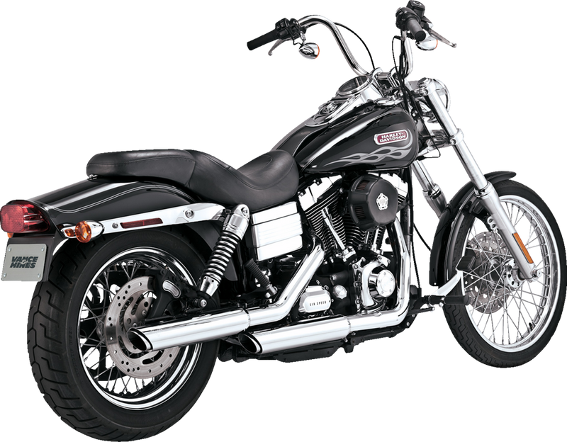 VANCE & HINES 3" Twin Slash Slip-On Muffler - Chrome - 1991-2009 DYNA MODELS