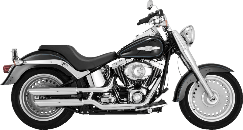 VANCE & HINES Twin Slash 3" Slip-On Mufflers - Chrome - 2007-2009 SOFTAIL MODELS