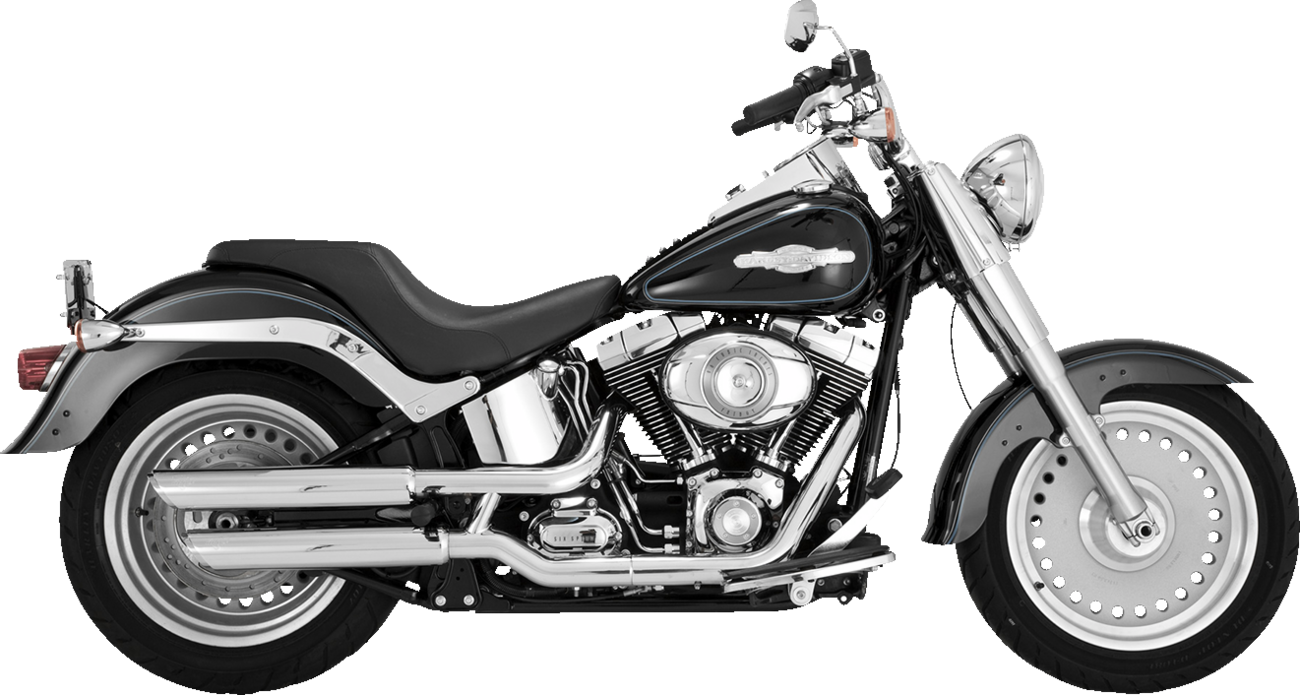 VANCE & HINES Twin Slash 3" Slip-On Mufflers - Chrome - 2007-2009 SOFTAIL MODELS