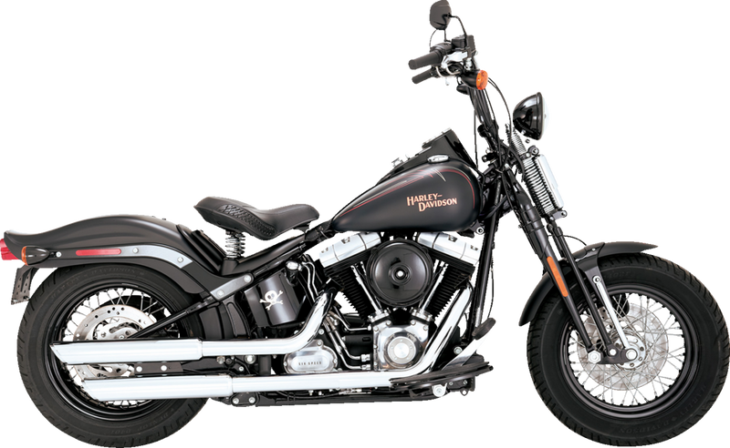VANCE & HINES 3" Twin Slash Slip-On Mufflers - Chrome - 2007-2009 SOFTAIL MODELS