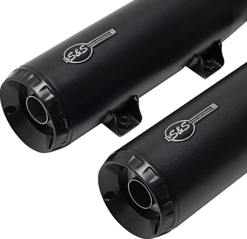 S&S CYCLE Grand National Slip-On Mufflers - Black - Race Only