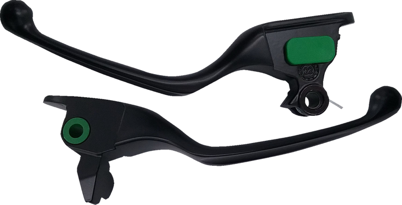 DRAG SPECIALTIES Late-Style Wide Blade Brake / Clutch Lever Set - Black