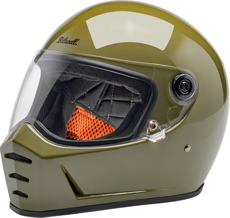 BILTWELL Lane Splitter Helmet - Gloss Olive Green