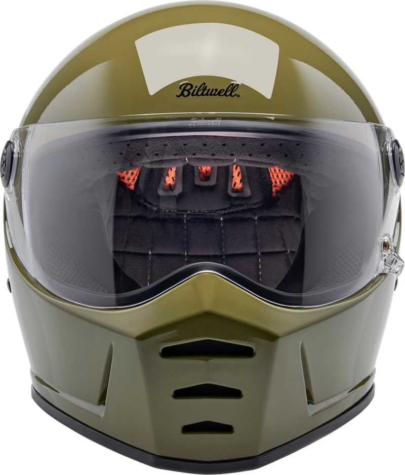 BILTWELL Lane Splitter Helmet - Gloss Olive Green