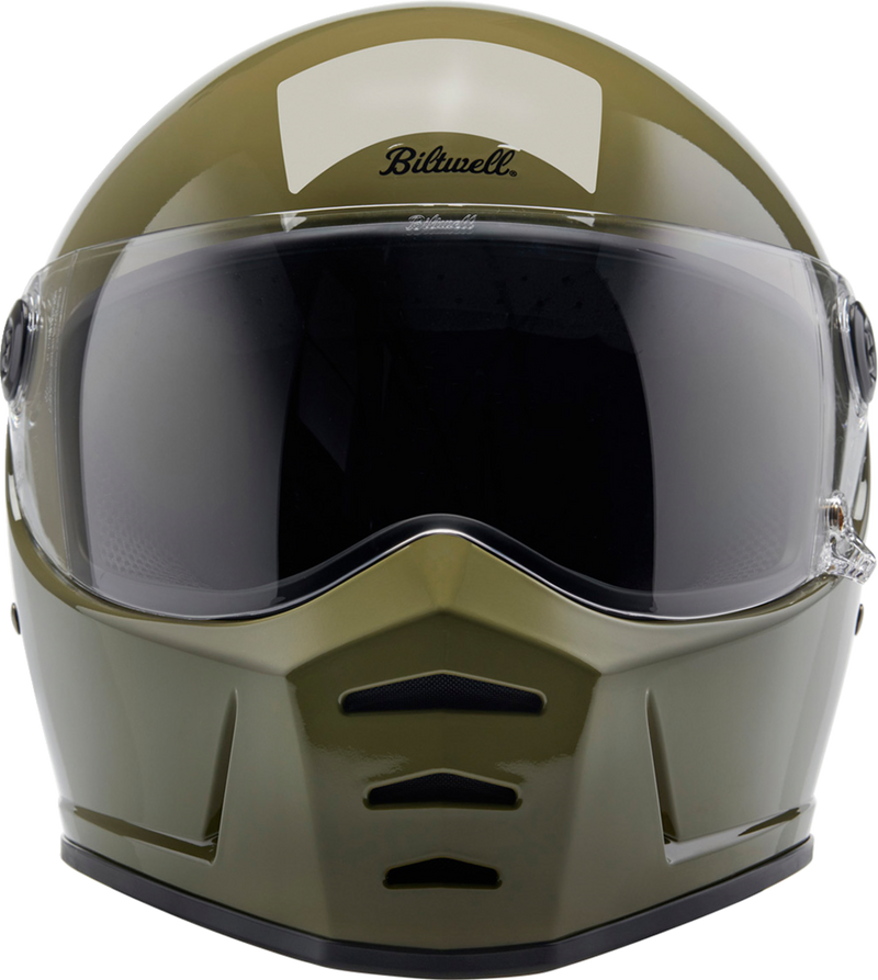 BILTWELL Lane Splitter Helmet - Gloss Olive Green