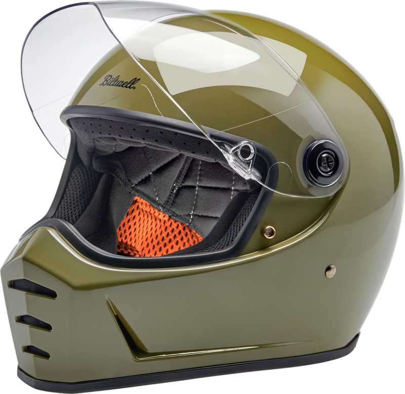 BILTWELL Lane Splitter Helmet - Gloss Olive Green