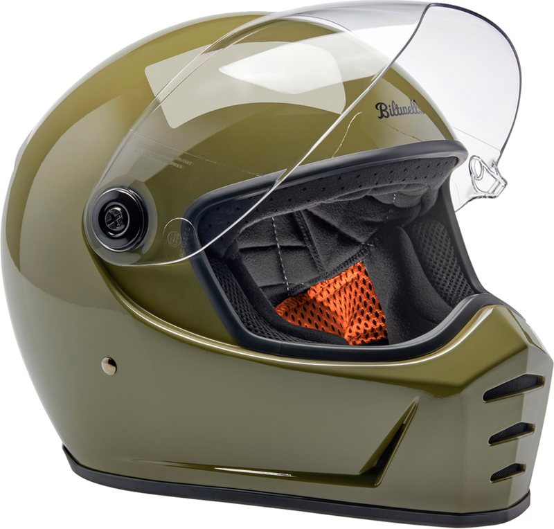 BILTWELL Lane Splitter Helmet - Gloss Olive Green