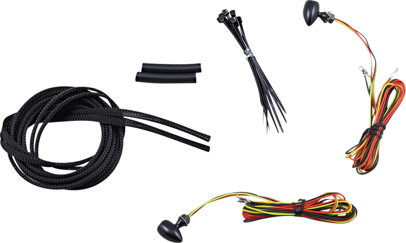 CUSTOM DYNAMICS Micro Bullet Dual Color LED Turn Signals - Amber/Red- Black