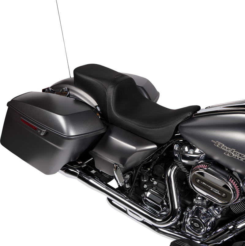 DRAG SPECIALTIES Predator 2-Up Seat - Vinyl - Smooth - w/o Backrest - Touring '08-'23