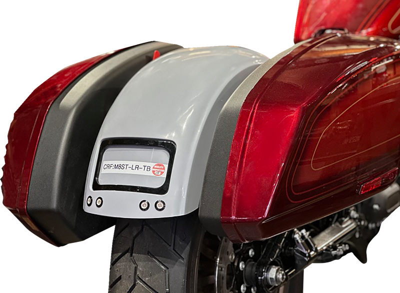 PAUL YAFFE BAGGER NATION The Fix Rear Fender - Black Frame Plate - Thunder Bolts - M8 Softail? CRF-M8ST-LR-TB-B