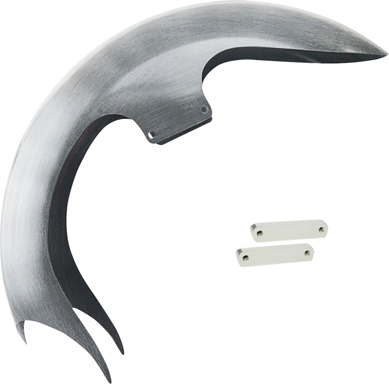 PAUL YAFFE BAGGER NATION Talon Front Fender - 23" Wheel - With Chrome Fender Adapters - Touring Models TALON23-14L-C