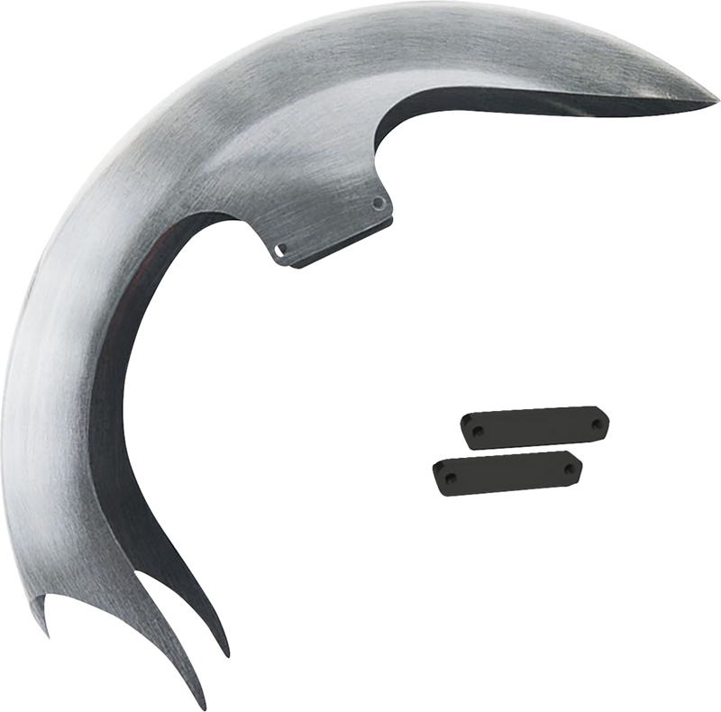 PAUL YAFFE BAGGER NATION Talon Front Fender - 26" Wheel - With Black Fender Adapters - Touring Models TALON26-14L-B