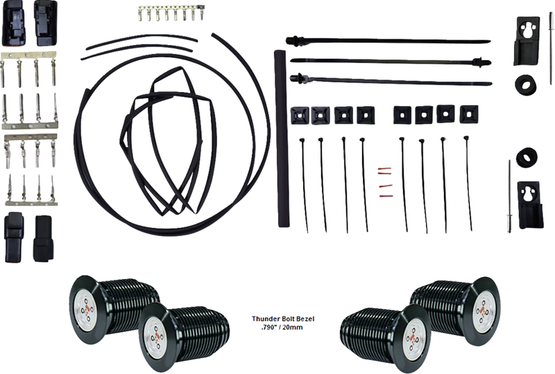 PAUL YAFFE BAGGER NATION Thunder Bolts Kit - Run/Brake/Turn - Black PYO:BB-TB-B
