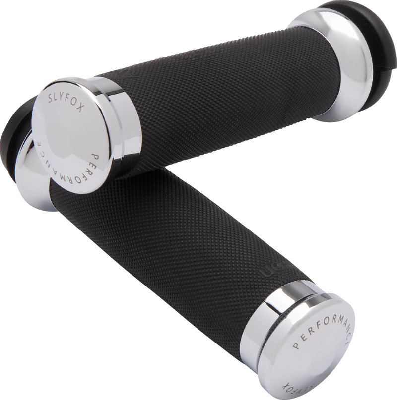 SLYFOX Grips - TBW - Chrome CC - '17-'23 SOFTAIL & TOURING