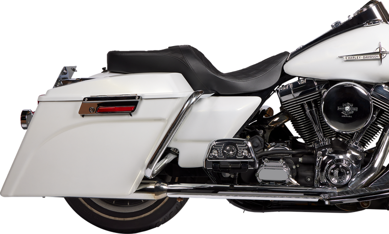 DRAG SPECIALTIES Freedom Seat - Vinyl - Double Diamond - Black Stitch - Touring '97-'07