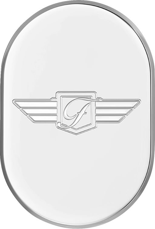 FIGURATI DESIGNS Antenna Cover - Right Rear Fender - FD Logo - Polished Stainless Steel FD-01-AC-SS-RT