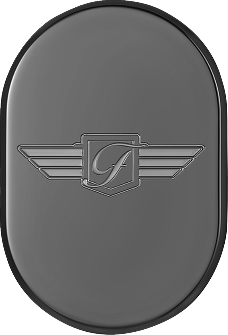 FIGURATI DESIGNS Antenna Cover - Left Rear Fender - FD Logo - Black FD-01-AC-BLK-LT