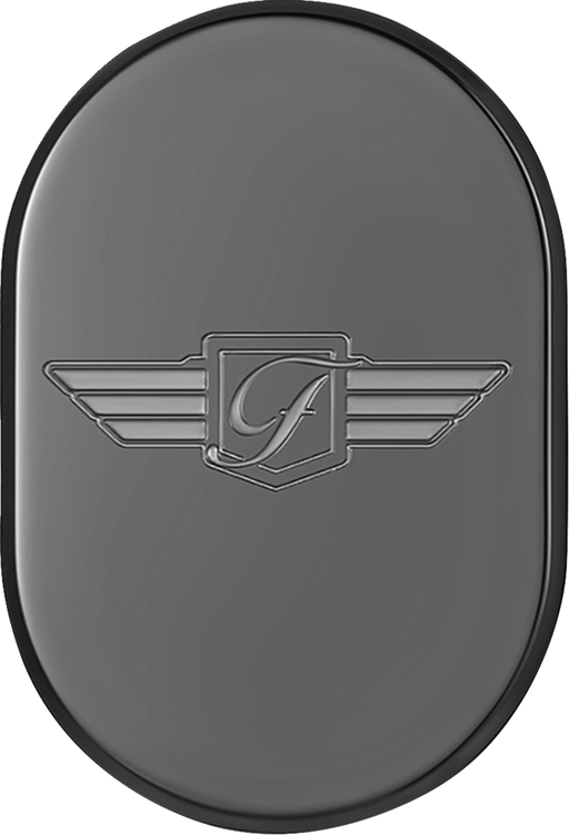 FIGURATI DESIGNS Antenna Cover - Left Rear Fender - FD Logo - Black FD-01-AC-BLK-LT