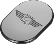 FIGURATI DESIGNS Antenna Cover - Right Rear Fender - FD Logo - Black FD-01-AC-BLK-RT