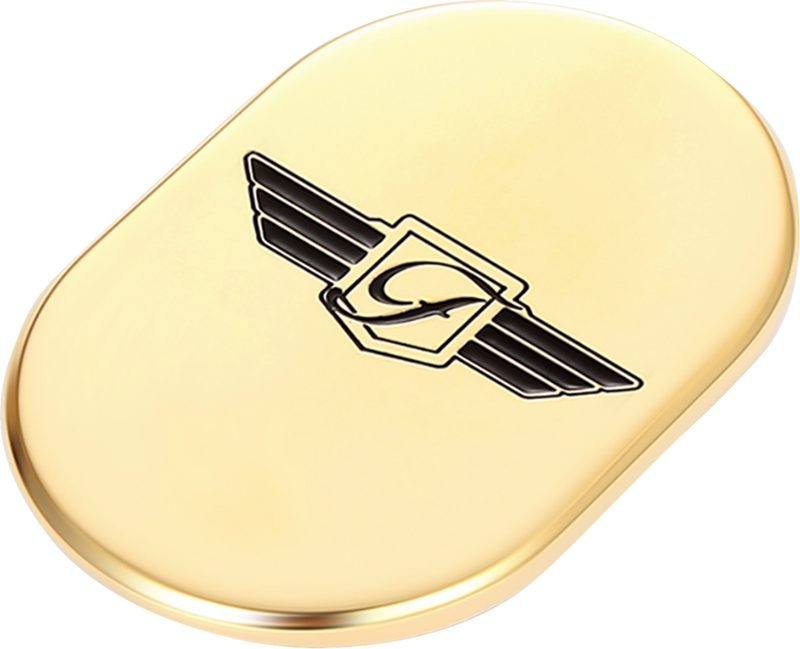 FIGURATI DESIGNS Antenna Cover - Right Rear Fender - FD Logo - Gold FD-01-AC-GLD-RT