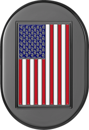 FIGURATI DESIGNS Antenna Cover - Right Rear Fender - American Flag - Black FD21-AC-BLK-RT