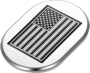 FIGURATI DESIGNS Antenna Cover - Right Rear Fender - Contrast Cut American Flag - Chrome FD26-AC-SS-RT