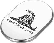 FIGURATI DESIGNS Antenna Cover - Left Rear Fender - Don't Tread On Me - Chrome FD40-AC-SS-LT