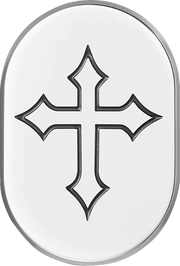 FIGURATI DESIGNS Antenna Cover - Right Rear Fender - Cross - Chrome FD41-AC-SS-RT