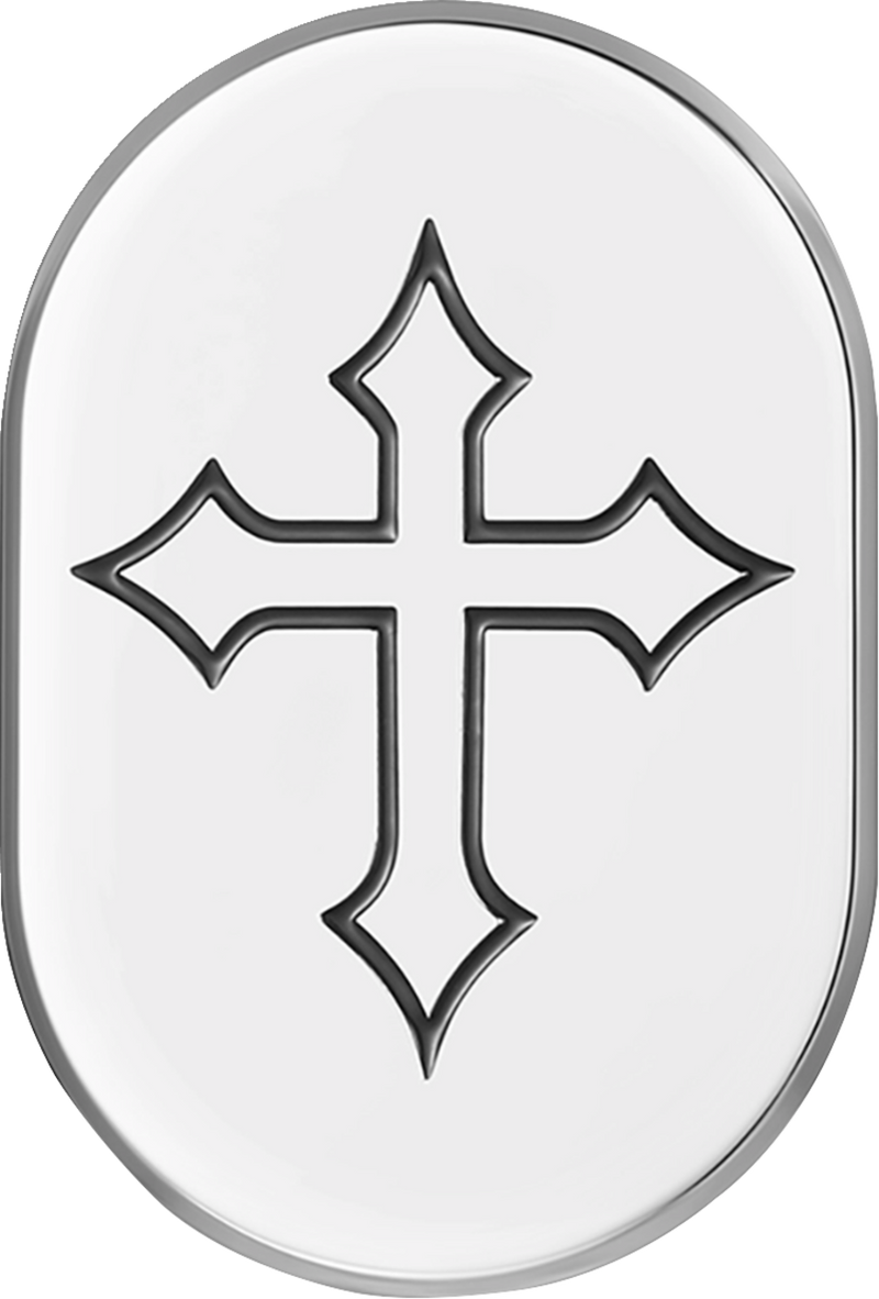 FIGURATI DESIGNS Antenna Cover - Right Rear Fender - Cross - Chrome FD41-AC-SS-RT