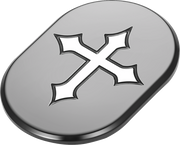 FIGURATI DESIGNS Antenna Cover - Left Rear Fender - Cross - Black FD41-AC-BLK-LT