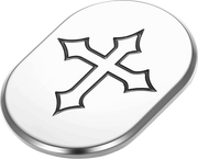 FIGURATI DESIGNS Antenna Cover - Right Rear Fender - Cross - Chrome FD41-AC-SS-RT