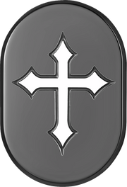 FIGURATI DESIGNS Antenna Cover - Right Rear Fender - Cross - Black FD41-AC-BLK-RT