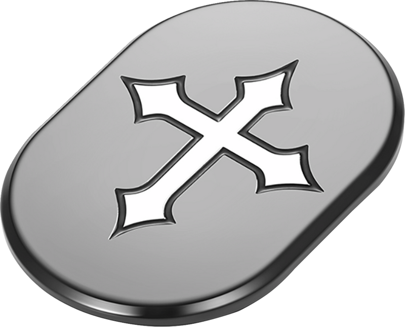 FIGURATI DESIGNS Antenna Cover - Right Rear Fender - Cross - Black FD41-AC-BLK-RT