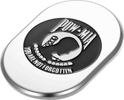 FIGURATI DESIGNS Antenna Cover - Right Rear Fender - POW-MIA -Chrome FD50-AC-SS-RT