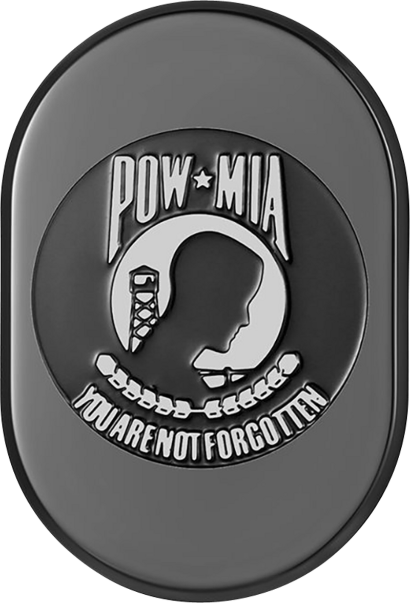 FIGURATI DESIGNS Antenna Cover - Left Rear Fender - POW-MIA - Black FD55-AC-BLK-LT