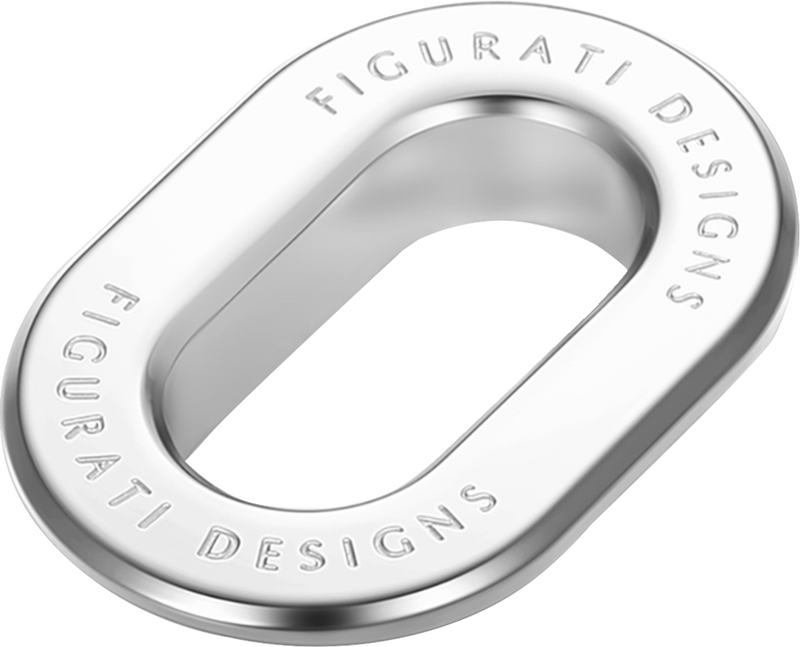 FIGURATI DESIGNS Antenna Ring - Left Rear Fender - Smooth - Chrome FD60-ANTRG-SS-LT