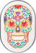 FIGURATI DESIGNS Antenna Cover - Right Rear Fender - Sugar Skull - Chrome FD30-AC-SS-RT