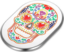 FIGURATI DESIGNS Antenna Cover - Right Rear Fender - Sugar Skull - Chrome FD30-AC-SS-RT
